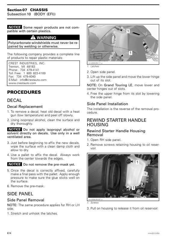 Skidoo Renegade 600 850 900 Snowmobile Service Manual sample page showing schematics and diagrams