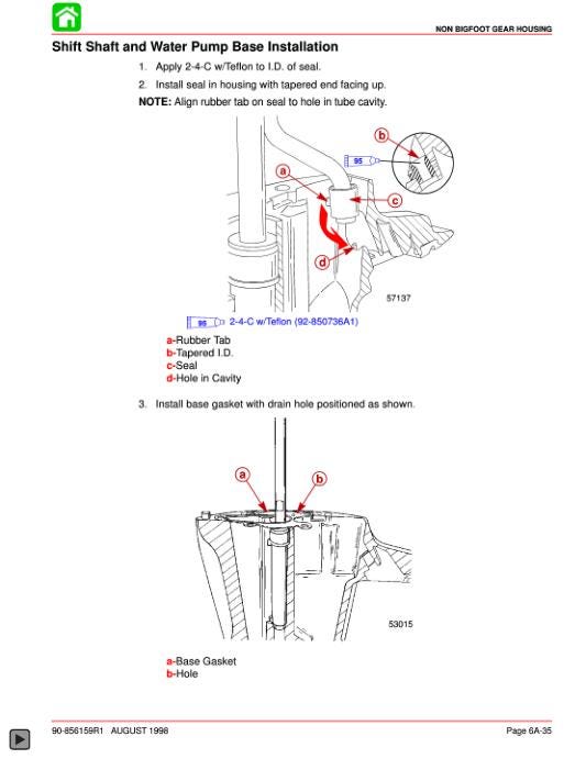 Mercury Mariner 9.9 15 Outboard Service Manual sample page showing schematics and diagrams