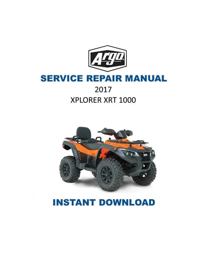 Argo XPLORER XRT 1000 UTV Service Manual 2017-2022 - Service Manual PDF Instant Download