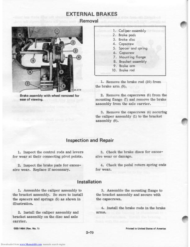 Cub Cadet 86-1650 Tractor Service Manual sample page showing schematics and diagrams