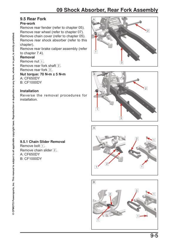CFMOTO CFX 2E 5E Electric Service Manual sample page from the repair manual