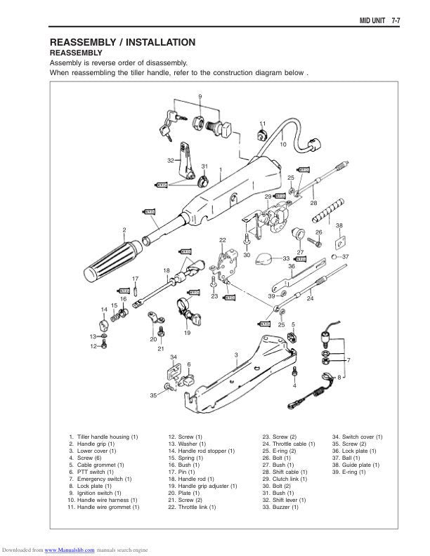 Suzuki DF60-DF70 Outboard Service Manual sample page showing schematics and diagrams