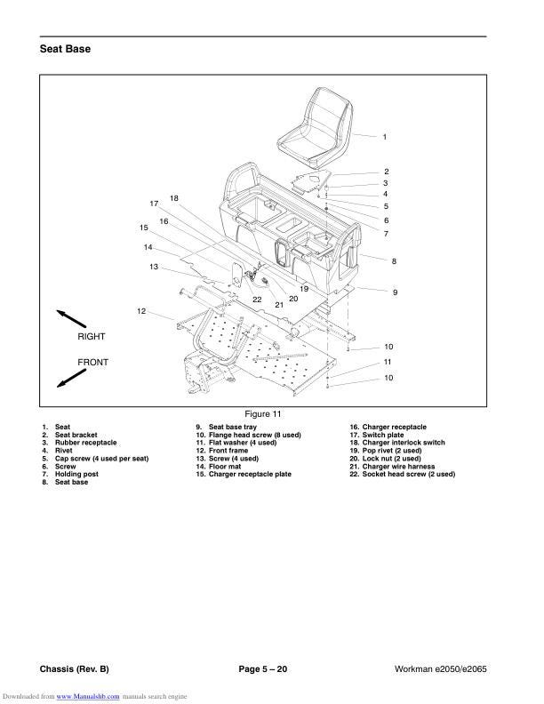 Toro Workman e2050 e2065 Mower Service Manual sample page showing schematics and diagrams