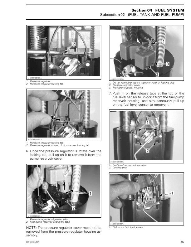 Sea-Doo Spark Service Manual sample page showing schematics and diagrams