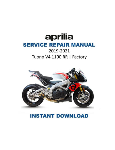 Aprilia Tuono V4 1100 RR - Factory Service Manual 2019-2021 - Service Manual PDF Instant Download