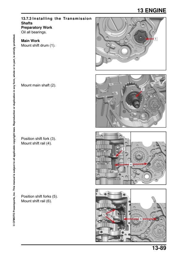 CFMOTO 800NK Service Manual sample page showing schematics and diagrams