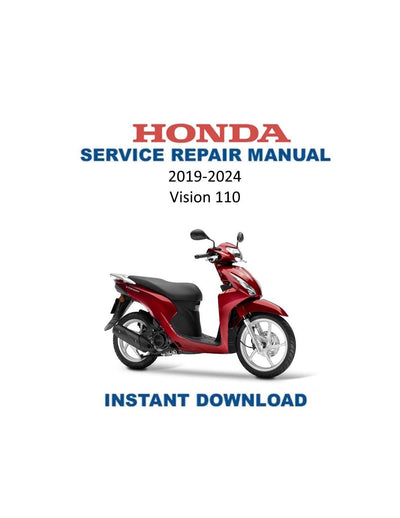 Honda Vision 110 Scooter Service Manual - Service Manual PDF Instant Download