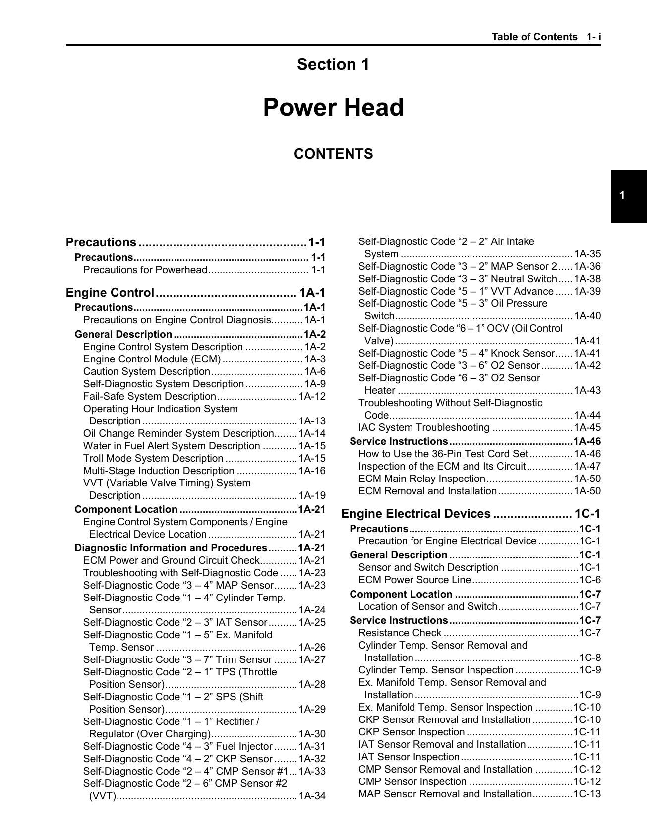 Suzuki DF200A Outboard Service Manual | 2014-2018 - sample page 10