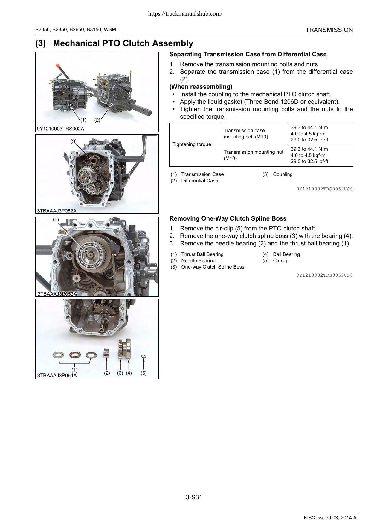 Kubota B2050 B2350 B2650 B3150 Tractor Service Manual | 2014-2018 - sample page 6
