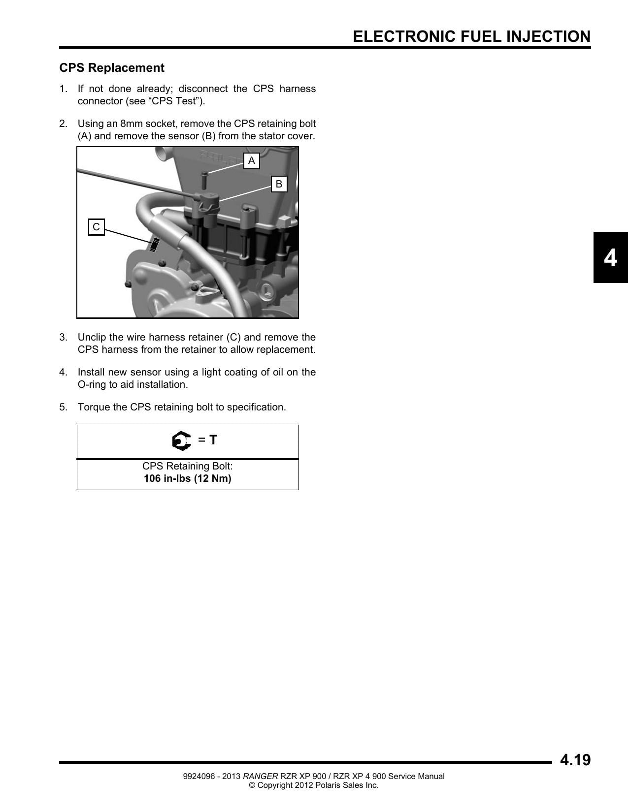 Polaris RZR XP 900 UTV Service Manual | 2013-2017 - sample page 10