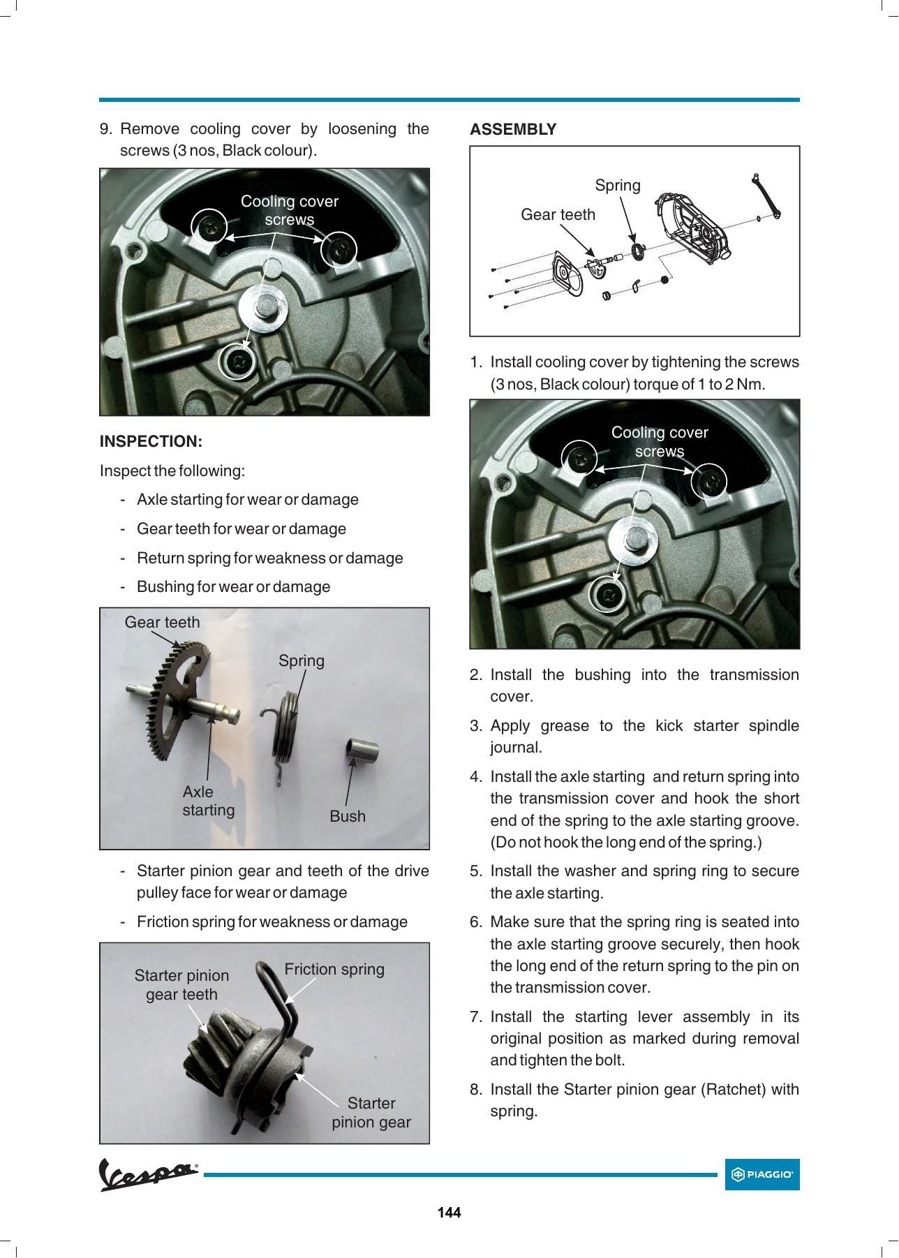 Vespa VXL SXL LX zx 125 149 Scooter Service Manual | 2021-2025 - sample page 5