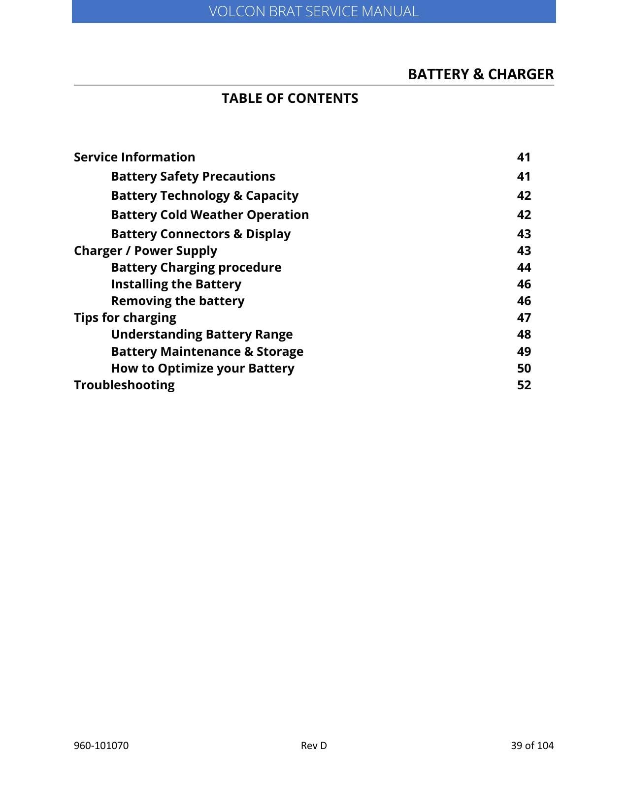 Volcon Brat E-Bike Electric Motorcycle Service Manual | 2023-2026 - sample page 9