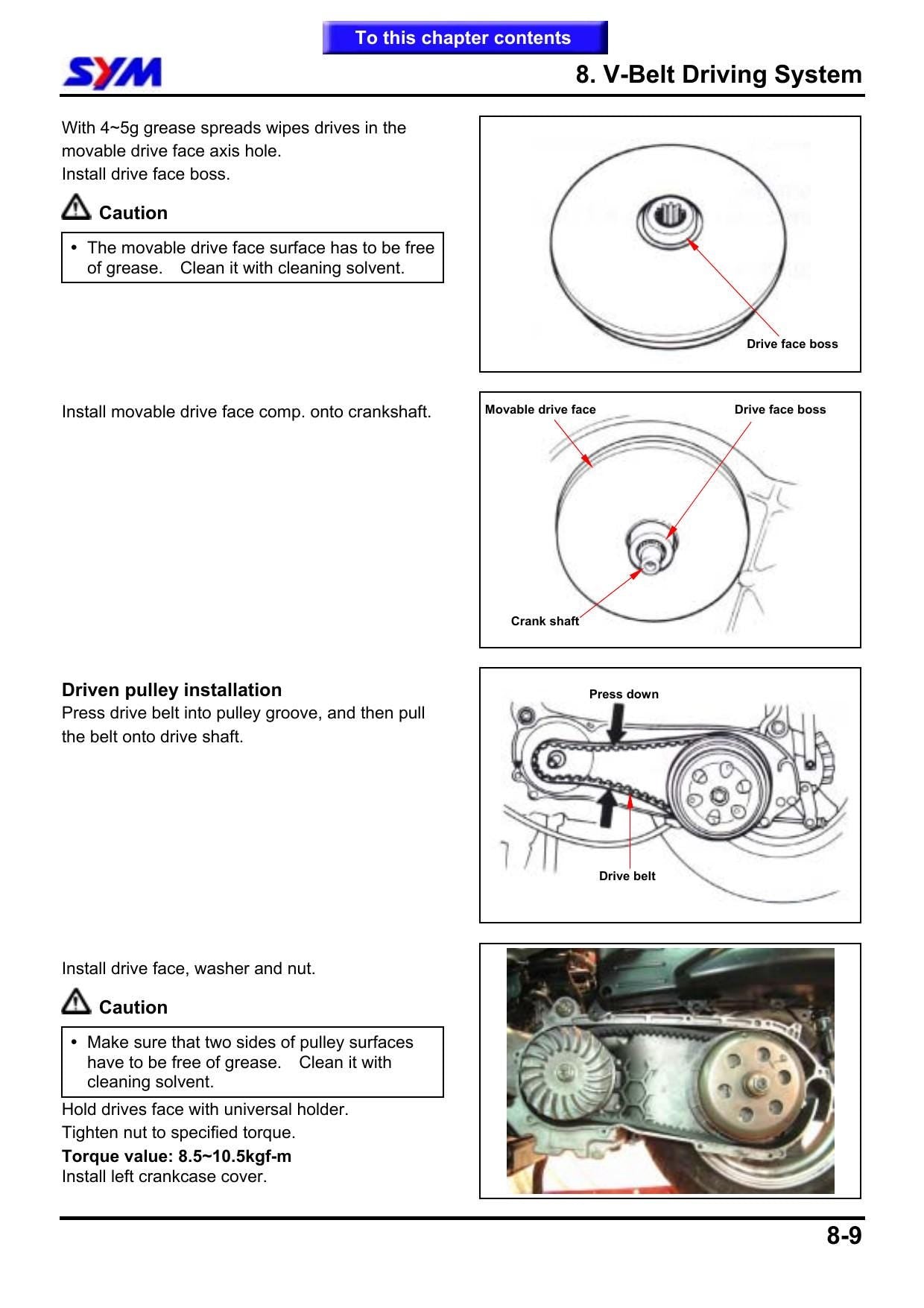 SYM GTS 250 Joymax 250 Scooter Service Manual | 2005-2009 - sample page 8