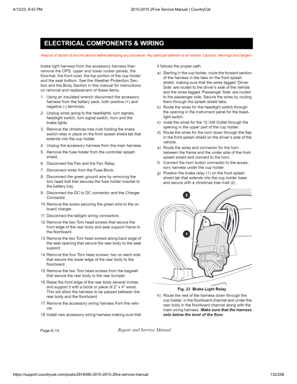 EZGO 2Five Golf Car Service Manual PDF | 2010-2015