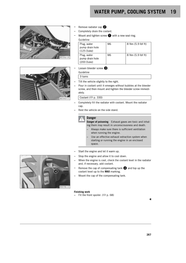 Manual de servicio de la motocicleta KTM 125 200 Duke | 2016-2020