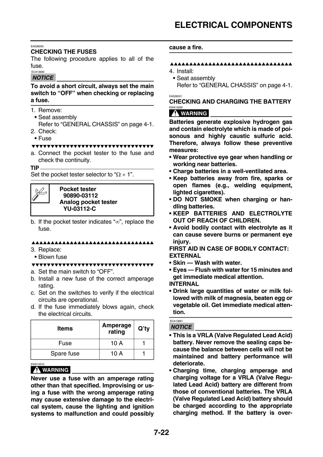 Yamaha TT-R50E Motorcycle Service Manual 2012 - page 209