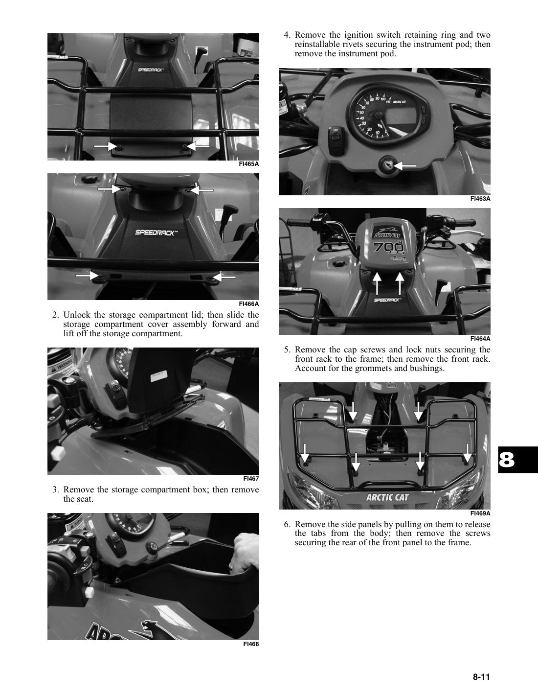 Arctic Cat 450 550 650 700 1000 ATV Service Manual 2011 - page 262