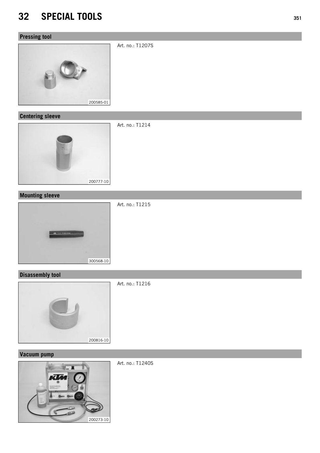 KTM 350 EXC-F 2015 service manual - page 353