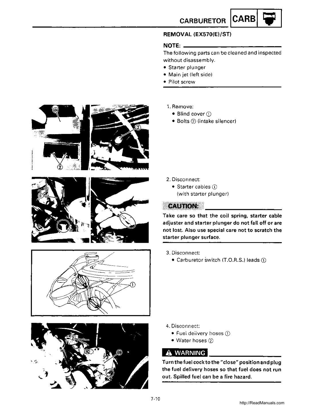 Yamaha Exciter II 570 service manual - page 371