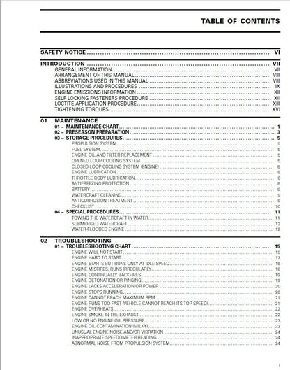 Sea-Doo GTX RXP RXT WAKE Service Manual sample page from service manual