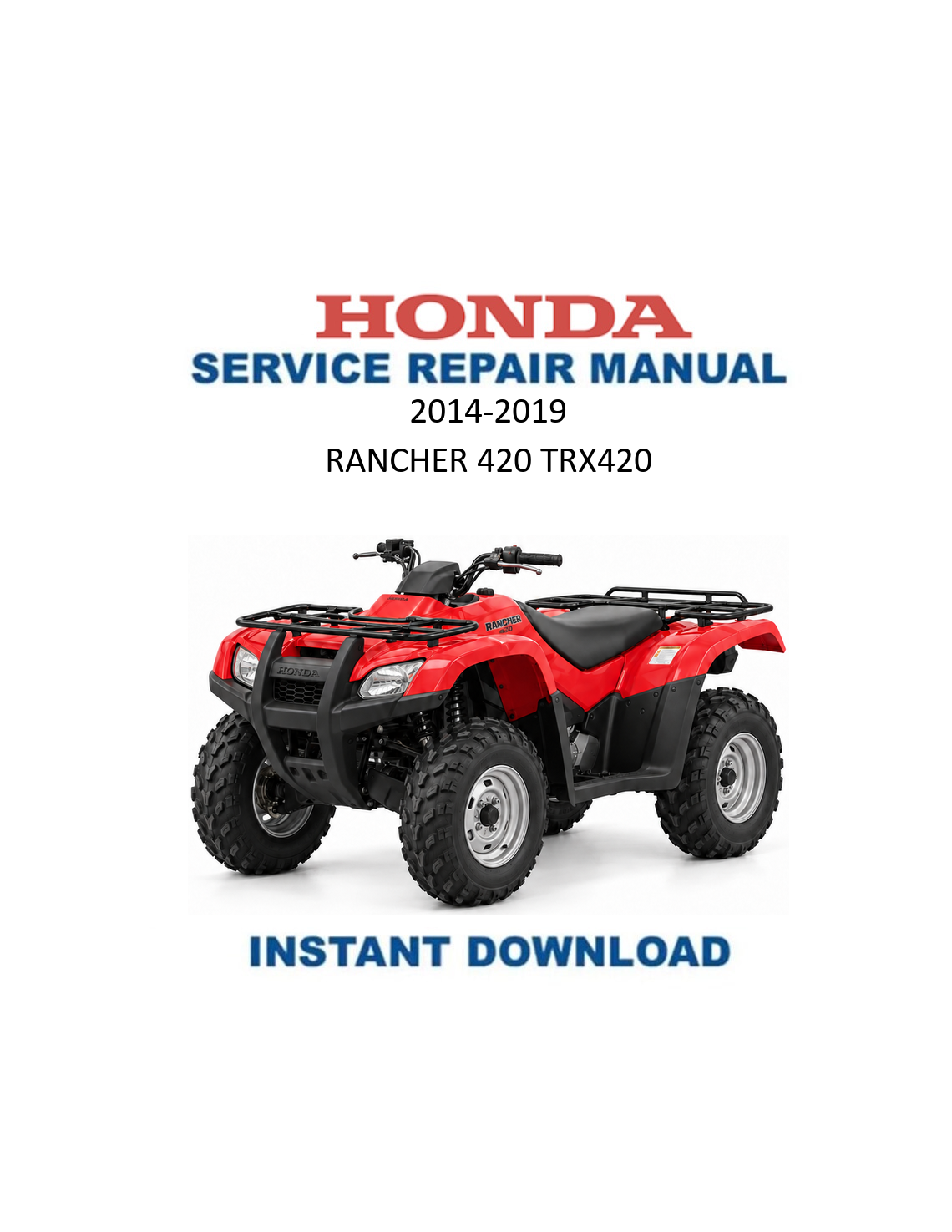 ホンダ ランチャー420 TRX420 ATV サービスマニュアル PDF | 2014-2019