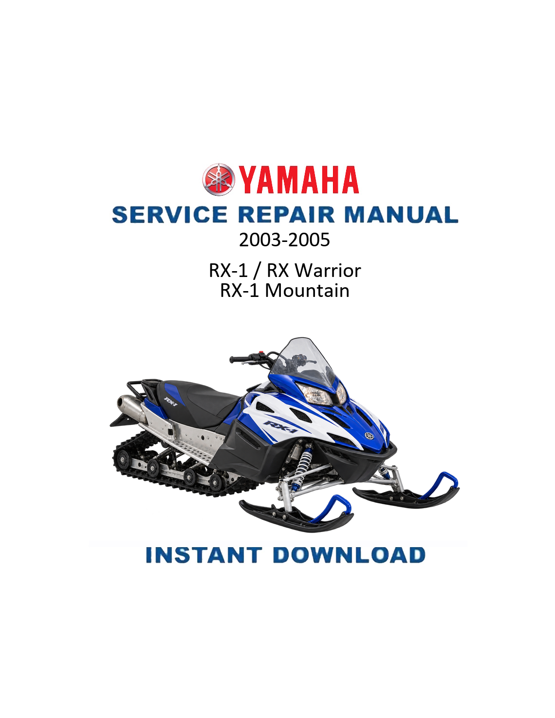 Yamaha RX-1 RX Warrior RX-1 Mountain 2003-2005 service manual PDF