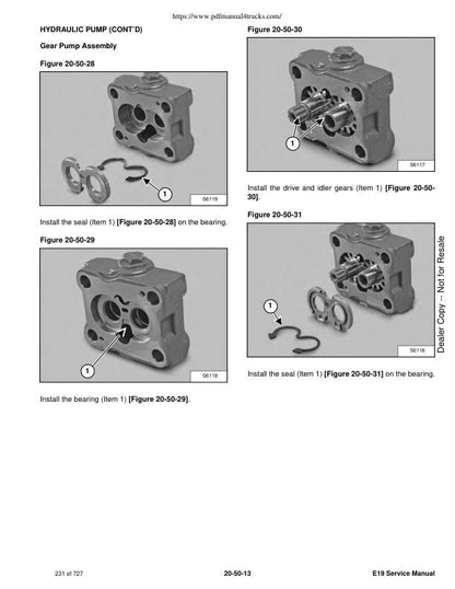 Bobcat E19 Compact Excavator Service Manual sample page with technical illustrations