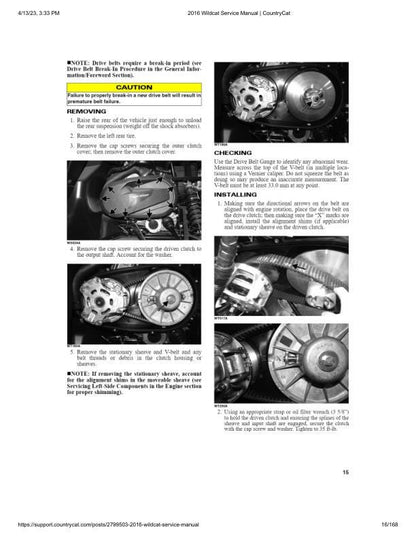 Arctic Cat Wildcat Sport 700 UTV Service Manual sample page from service manual