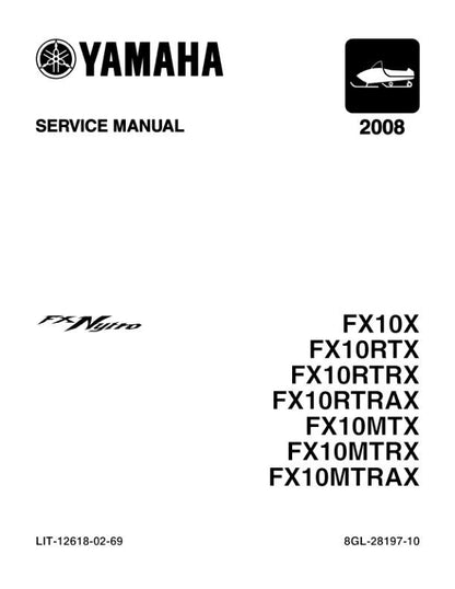 Yamaha FX Nytro FX10X Snowmobile Service Manual table of contents