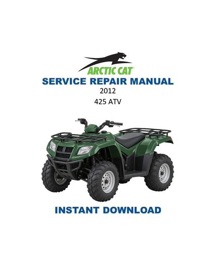 Arctic Cat 425 ATV Service Manual 2012 PDF