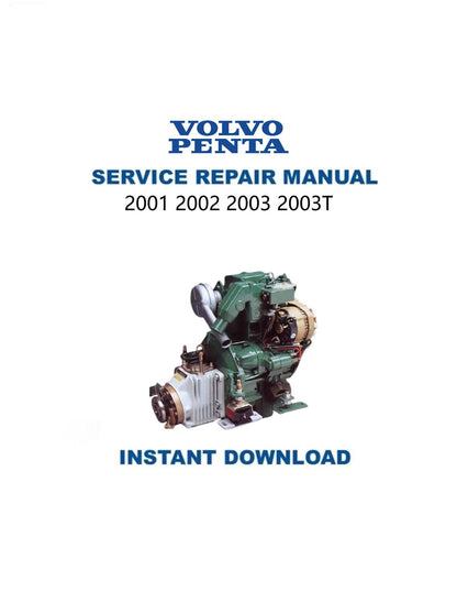 Volvo Penta 2001 2002 2003 2003T Marine Engine Service Manual 2001-2003 - Service Manual PDF Instant Download