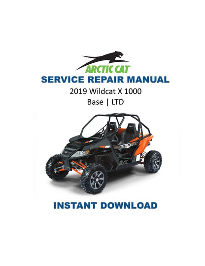 Arctic Cat Wildcat X 1000 UTV Service Manual 2019 - Service Manual PDF Instant Download