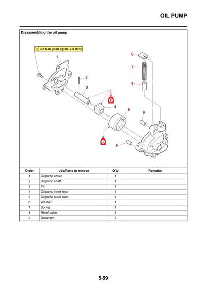Yamaha XSR900 Motorcycle Service Manual sample page with technical illustrations