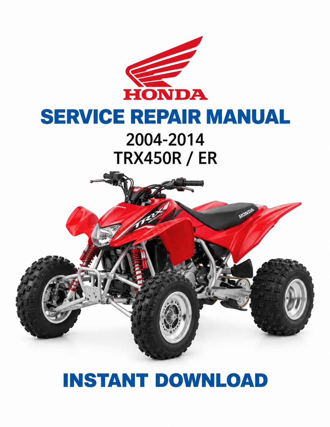 Honda TRX450R TRX450ER 2004-2014 service manual PDF