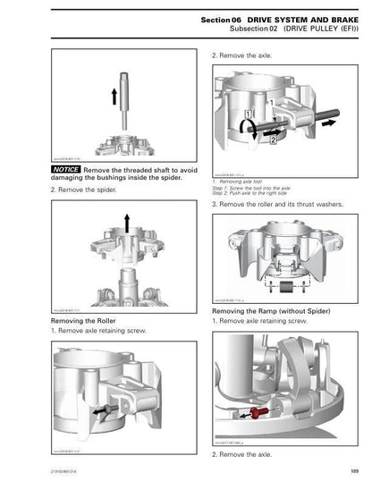 Skidoo MXZ Snowmobile Service Manual sample page with service data and tables