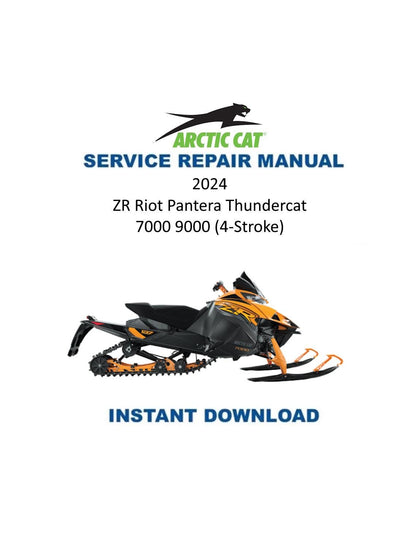 Arctic Cat ZR Riot Pantera Thundercat 7000 9000 Snowmobile Service 2024 - Service Manual PDF Instant Download