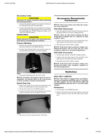 Arctic Cat Prowler Pro UTV Service Manual sample page showing schematics and diagrams