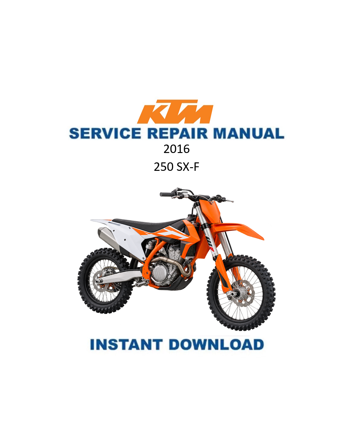 KTM 250 SX-F 2016 service manual PDF