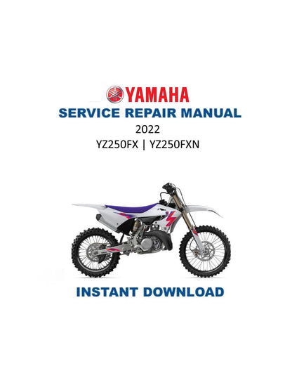 Yamaha YZ250FX Motorcycle Service Manual 2022-2025 - Service Manual PDF Instant Download