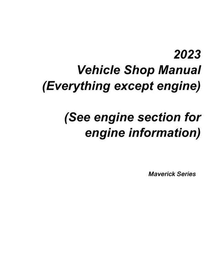 Can-Am Maverick X3 X RS/X DS Turbo R UTV Service Manual factory service manual title page