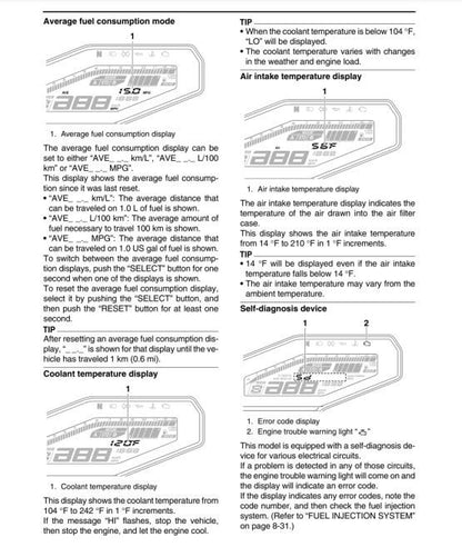 Yamaha MT09 FZ09 Motorcycle Service Manual sample page with technical illustrations