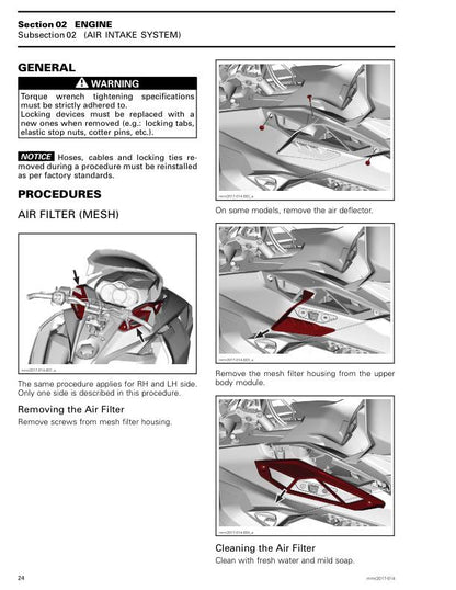 Skidoo Backcountry 600 850 Snowmobile Service Manual sample page with technical illustrations