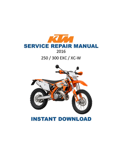 KTM 250 300 EXC 2016 service manual PDF