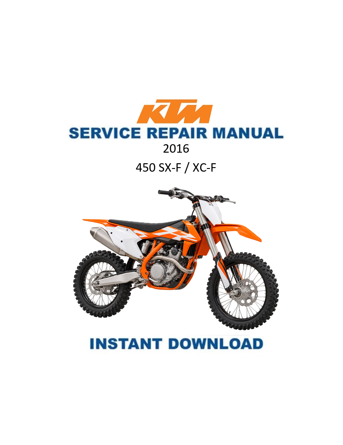 KTM 450 SX-F 2016 service manual PDF