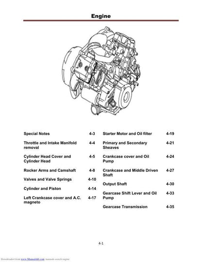 HiSun HS800 UTV Service Manual sample page with technical illustrations