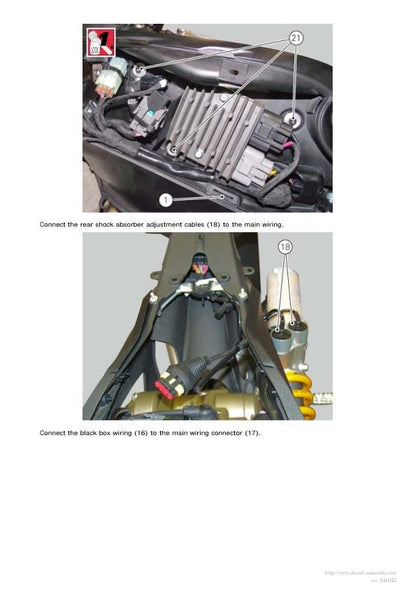 Ducati Panigale S Tricolore 1199 Motorcycle Service Manual sample page with technical illustrations