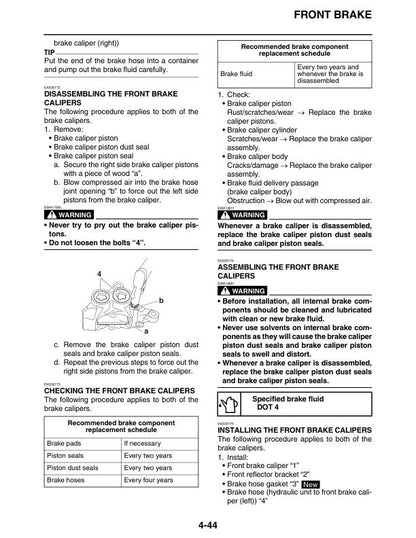 Yamaha MT-07 Motorcycle Service Manual sample page from service manual
