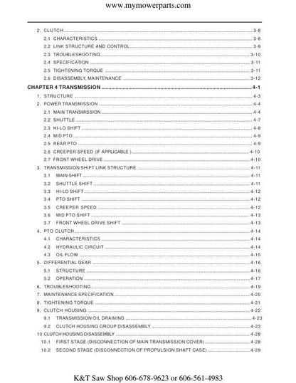 Cub Cadet 8354 8404 Tractor Service Manual sample page from service manual