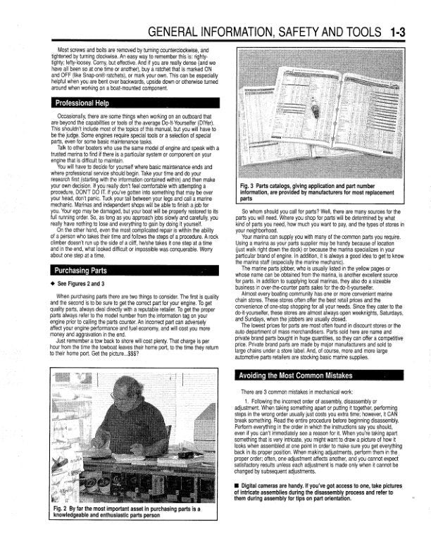Yamaha 2-250 HP Outboard Service Manual sample page from service manual