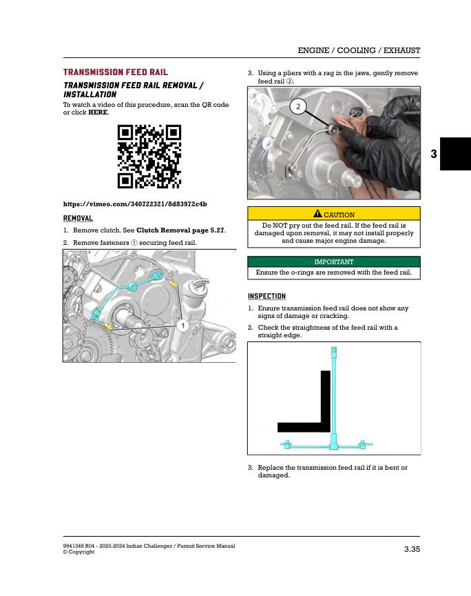 Indian Challenger / Pursuit Motorcycle Service Manual sample page from service manual